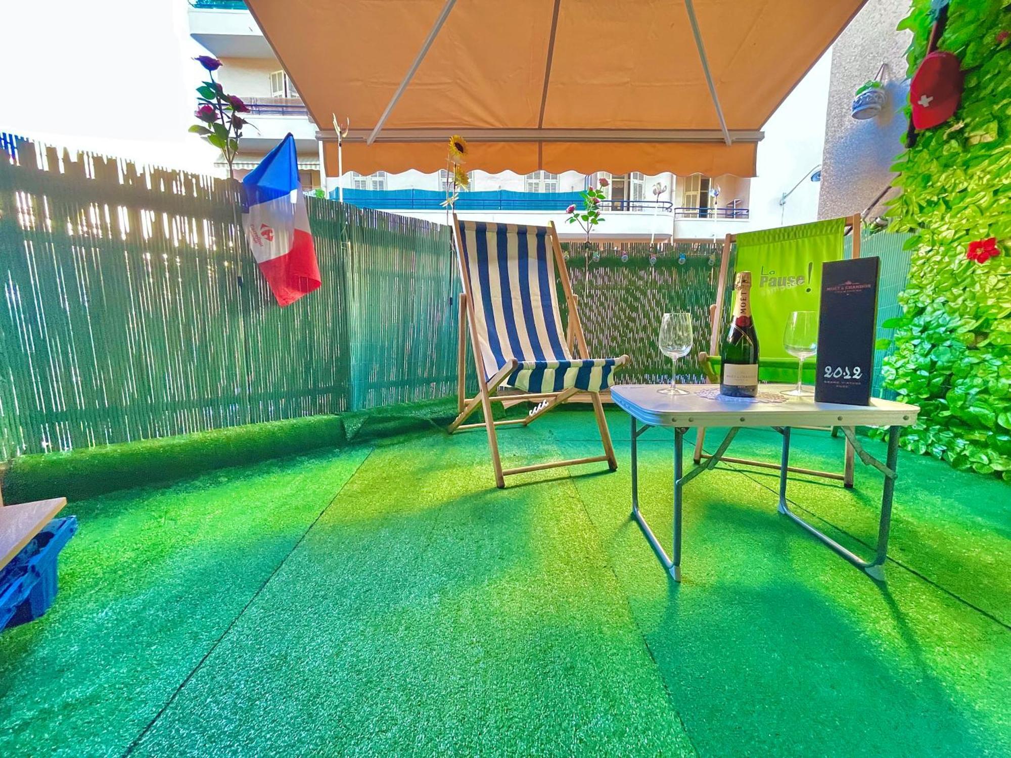 Confortable Studio A Nice Centre Cote Plage Bel Terrasse Paddle 外观 照片