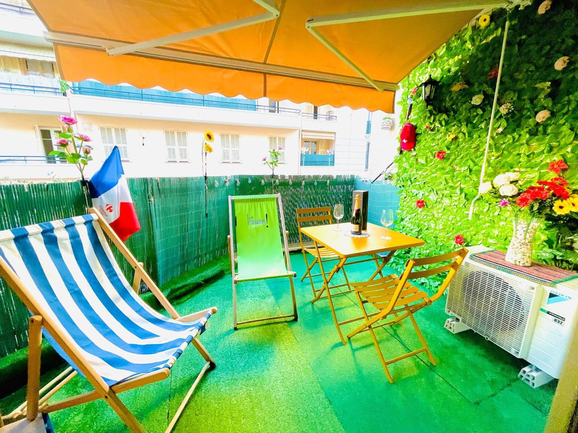 Confortable Studio A Nice Centre Cote Plage Bel Terrasse Paddle 外观 照片