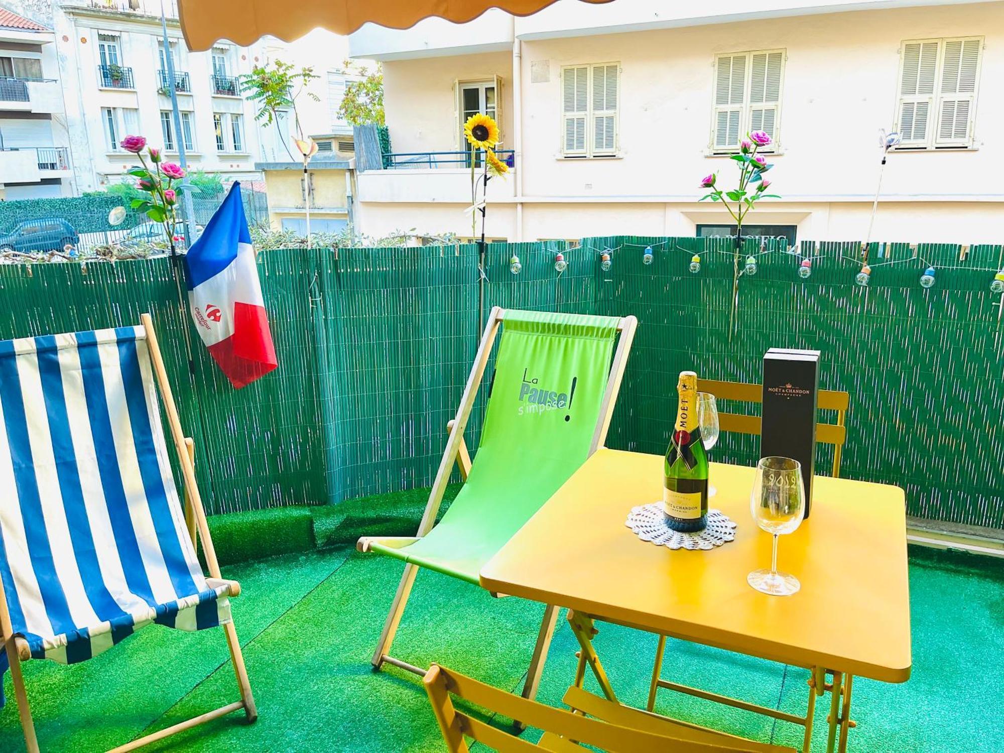 Confortable Studio A Nice Centre Cote Plage Bel Terrasse Paddle 外观 照片